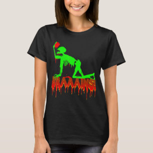 Halloween Zombie Untot Shadows Creepy Brains Skel T-Shirt