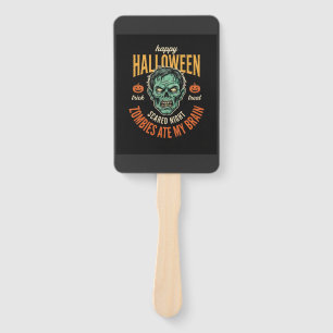 Halloween-Zombies haben mein Gehirn gefressen Fächer