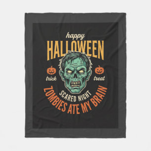 Halloween Zombies haben mein Gehirn gefressen Fleecedecke