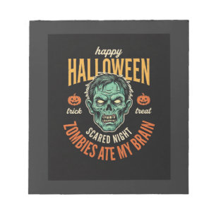 Halloween Zombies Haben Mein Gehirn Gefressen Notizblock