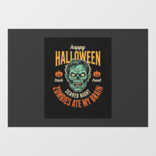 Halloween Zombies Haben Mein Gehirn Gegessen Fensteraufkleber