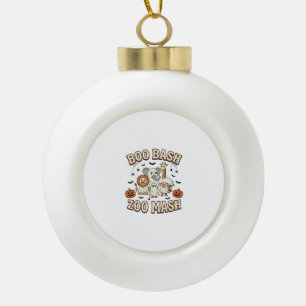 Halloween-Zoo-Boo-Bash-Lustige-Tierparty_1 Keramik Kugel-Ornament