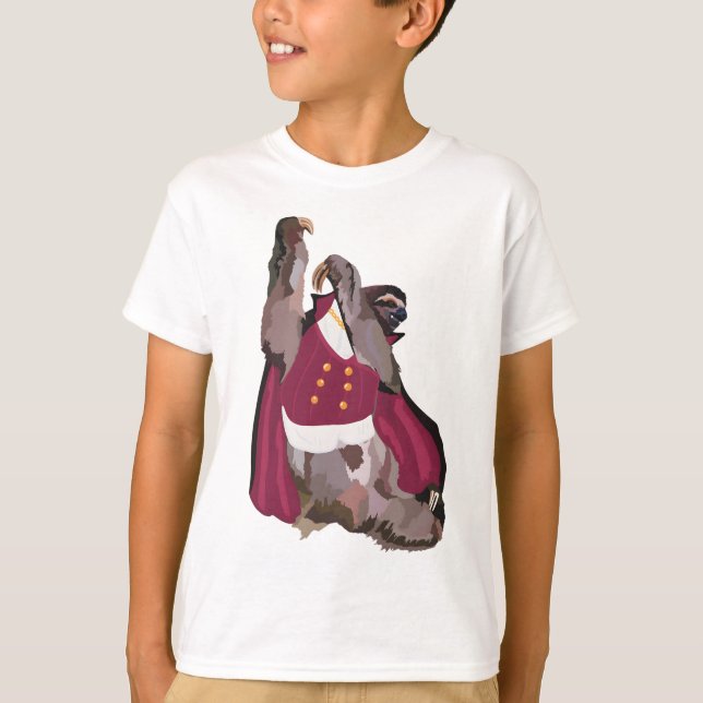 Halloween Zoo Sloth Vampire T-Shirt (Vorderseite)