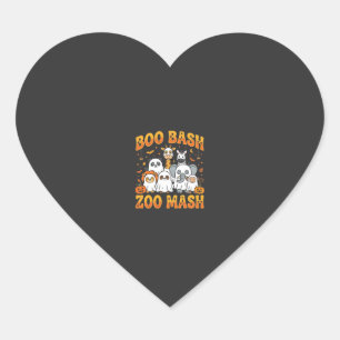Halloween-Zoo-Tiere Boo Bash Zoo Mash_1 Herz-Aufkleber
