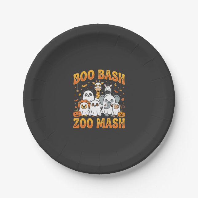 Halloween-Zoo-Tiere Boo Bash Zoo Mash_1 Pappteller (Vorderseite)
