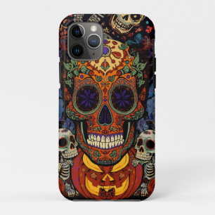 Halloween, Zucker-Schädel-Kürbisse-Party, Calavera Case-Mate iPhone Hülle
