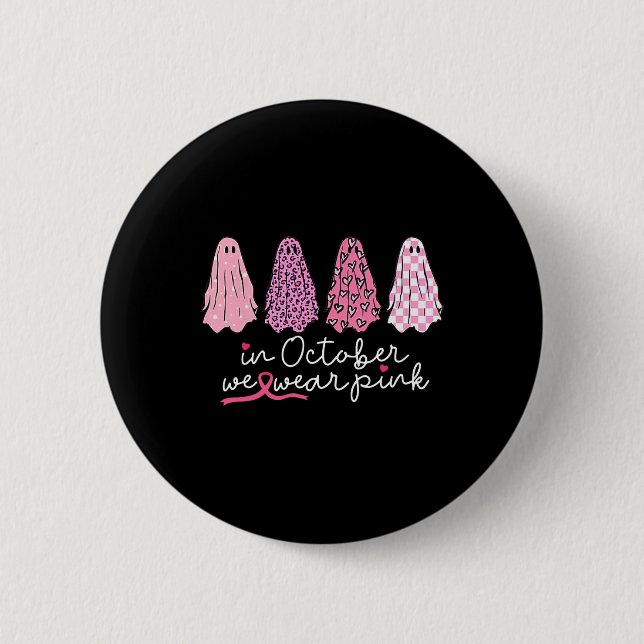 Halloween zur Unterstützung von Krebs Button (Vorderseite)