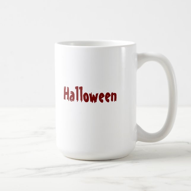 Halloween Zwei-Ton Deep- und Hellroter Spooky-Cups Kaffeetasse (Rechts)