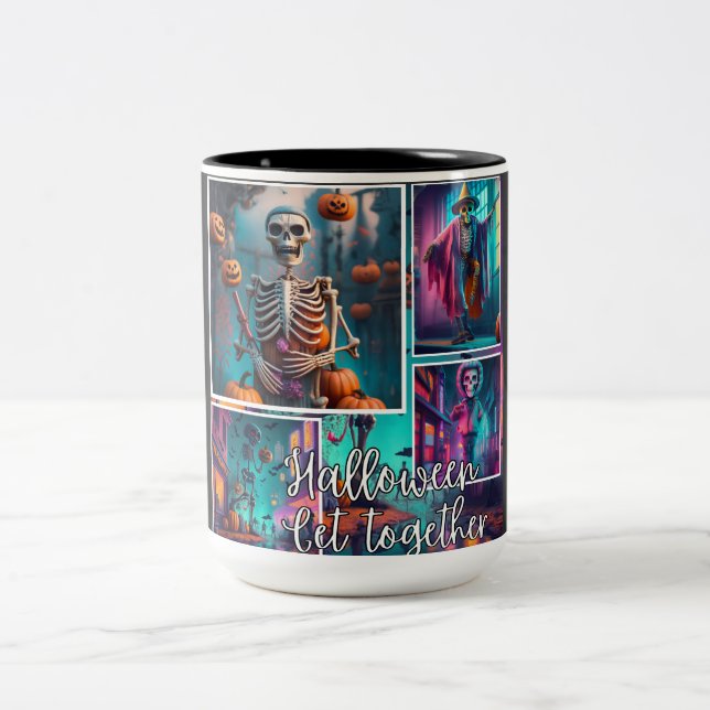 Halloween Zweifarbige Tasse (Mittel)