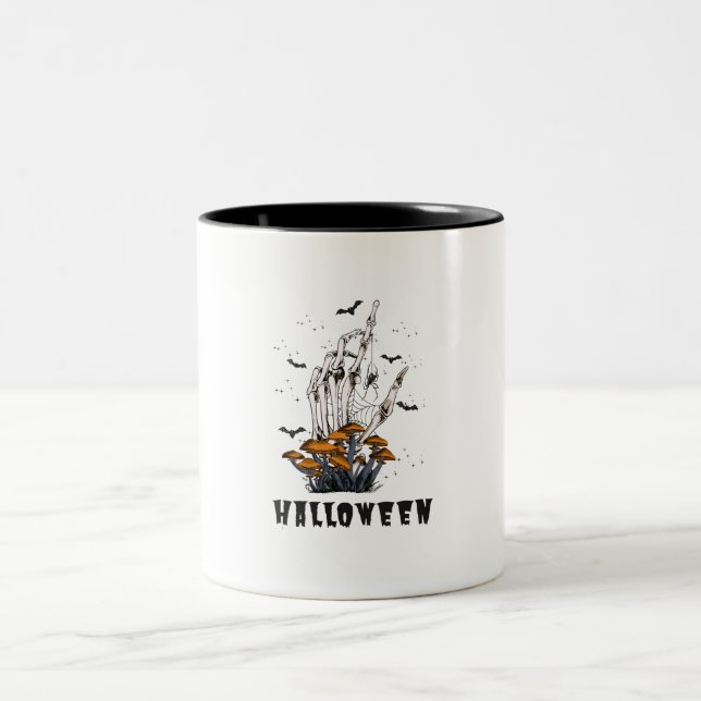 Halloween Zweifarbige Tasse (Mittel)
