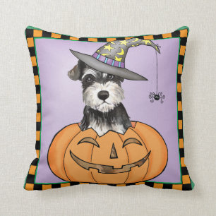 Halloween-Zwergschnauzer Kissen