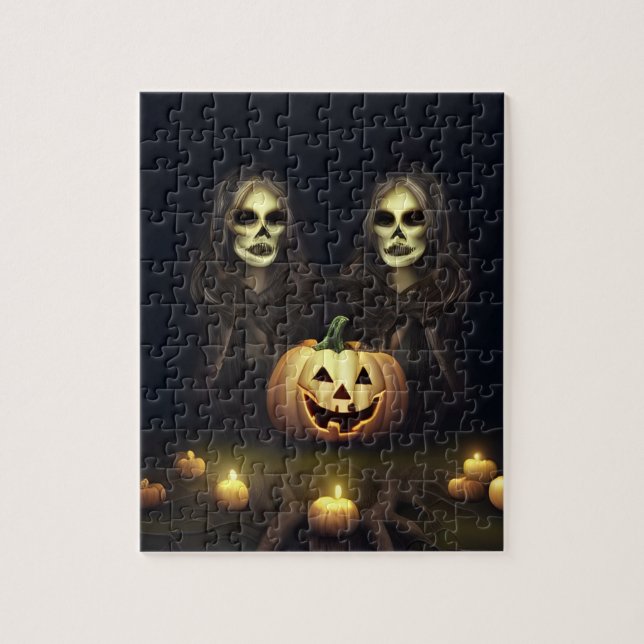 Halloween-Zwillinge Puzzle (Vertikal)