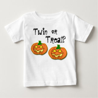 Halloween-Zwillingskürbistee oder Leckerei Baby T-shirt