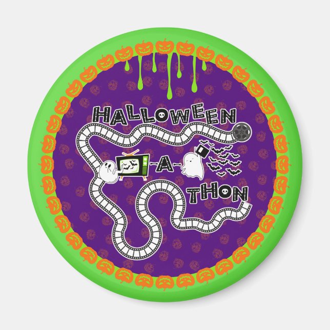 Halloweenathon Game Board Circle mit Geistern Magnet (Vorne)