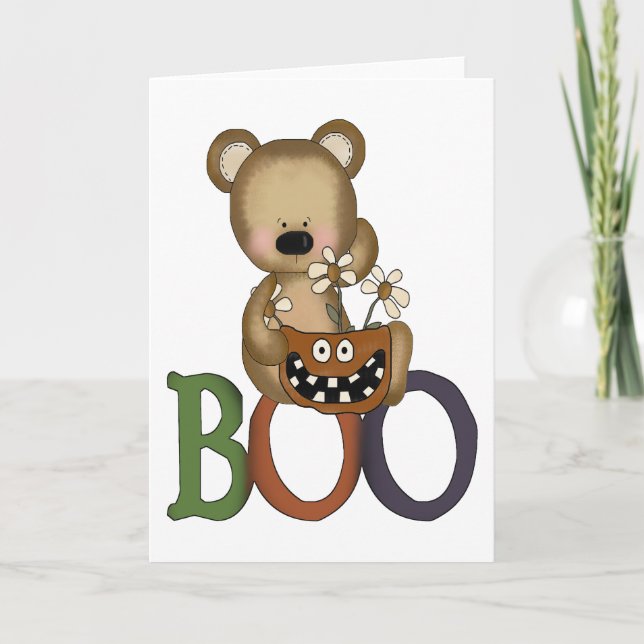 Halloweenboo-Bär Karte (Vorderseite)