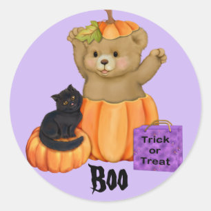 Halloweenboo-Bärn-Aufkleber Runder Aufkleber