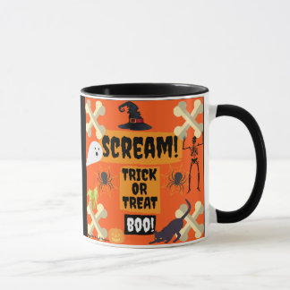 HalloweenBoo! Schwarzes 11-Unze-kombinierte Tasse