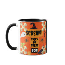 HalloweenBoo! Schwarzes 11-Unze-kombinierte Tasse