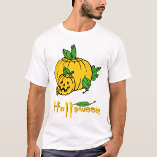 Halloweenfarbenkürbis, Beängstigende Halloween-Gra T-Shirt