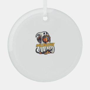 Halloweenie Lustiger Halloween-Dachshund verkleide Ornament Aus Glas