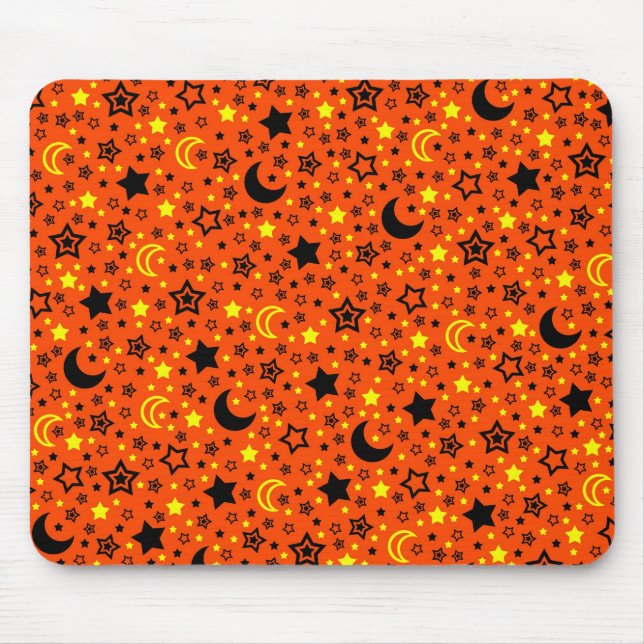 Halloweenmond u. -sterne mousepad (Vorne)