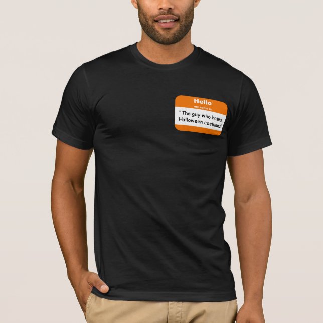 Halloweennametag-T - Shirt (Vorderseite)