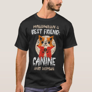 Halloweens bester Freund_ Hund und Mensch süß T-Shirt
