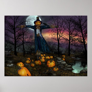 Halloweens Harvest - Scarecrow Poster