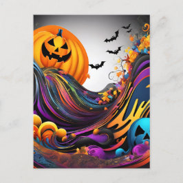 Halloweens Kunst Postkarte