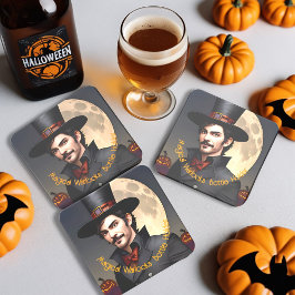 Halloweens Magische Hexenmeister Flaschenhalter Rechteckiger Pappuntersetzer