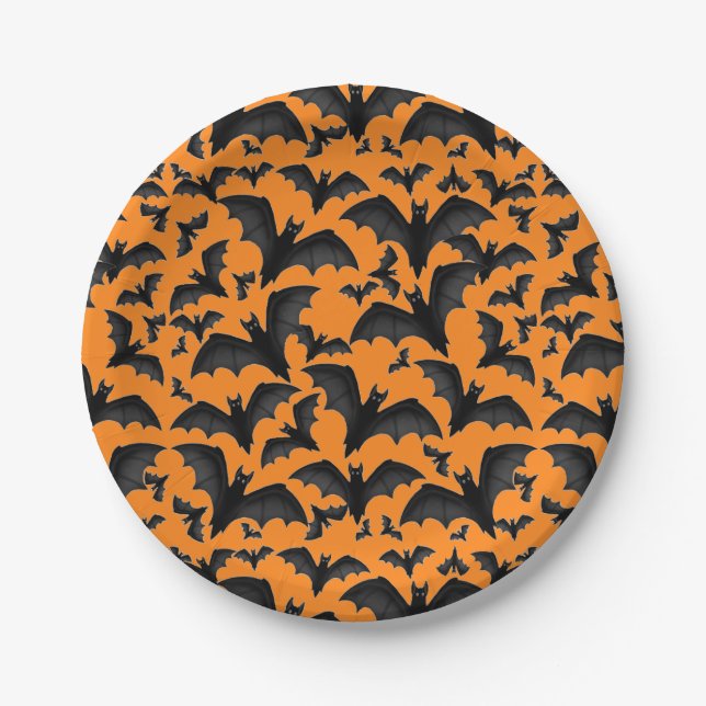 Halloweenvampire-Schläger-PapierTeller Pappteller (Vorderseite)