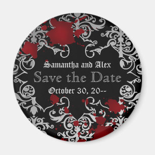 Halloweenvampirethema, das Save the Date wedding Magnet