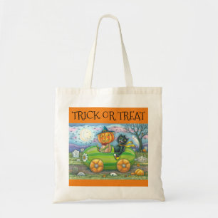 HALLOWEGE FREUNDE, JACK UND SCHWARZE KATTRICK ODER TRAGETASCHE