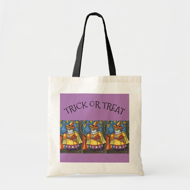 HALLOWEITEN, OWL WIZARD TRICK ODER TREAT TASCHE BA (Vorne)