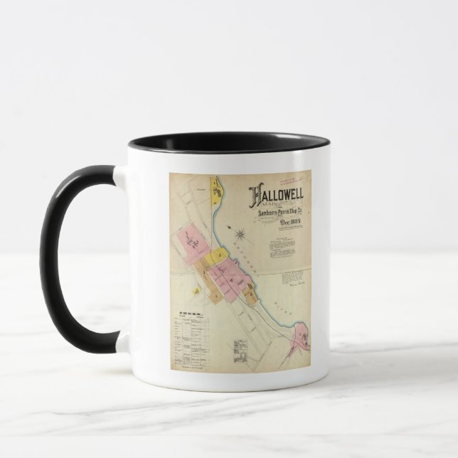 Hallowell, Kennebec-Landkreis und Maine Tasse (Links)
