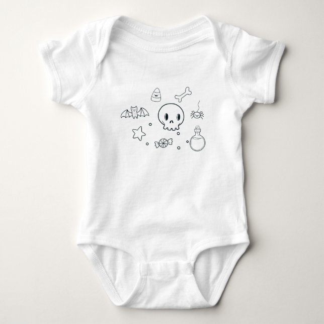 Hallowen Baby Body Anzug Strampler (Vorderseite)