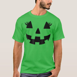 Hallowen Costume Funny Jack O Lantern Face Pumpkin T-Shirt