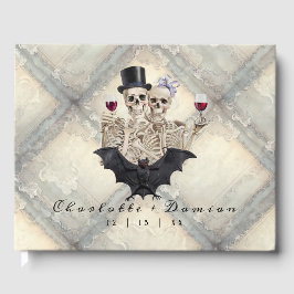 Hallowen Gothic Skeleton Bat Wedding Begrüßungszei Gästebuch