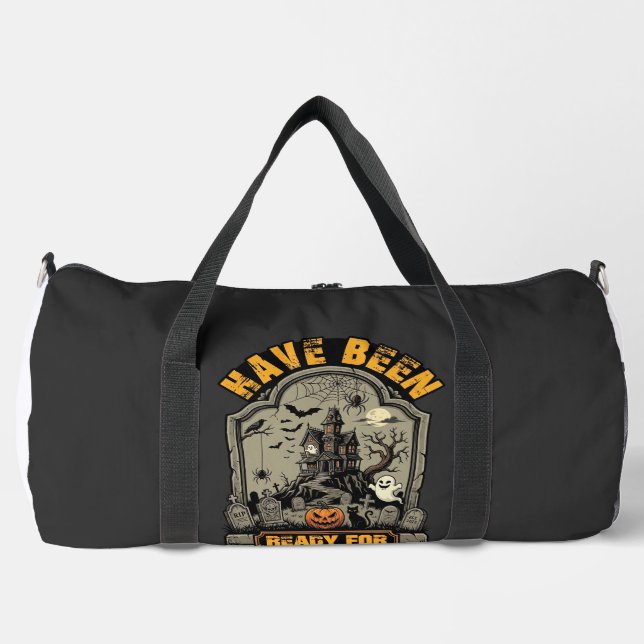 Hallowen Spukhaus Grabstein Bereit Duffle Bag (Vorderseite)
