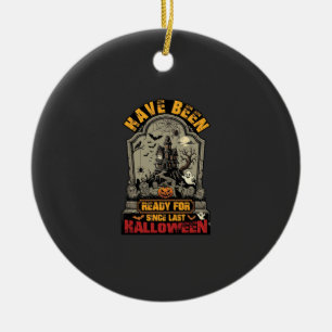 Hallowen Spukhaus Grabstein Bereit Keramik Ornament