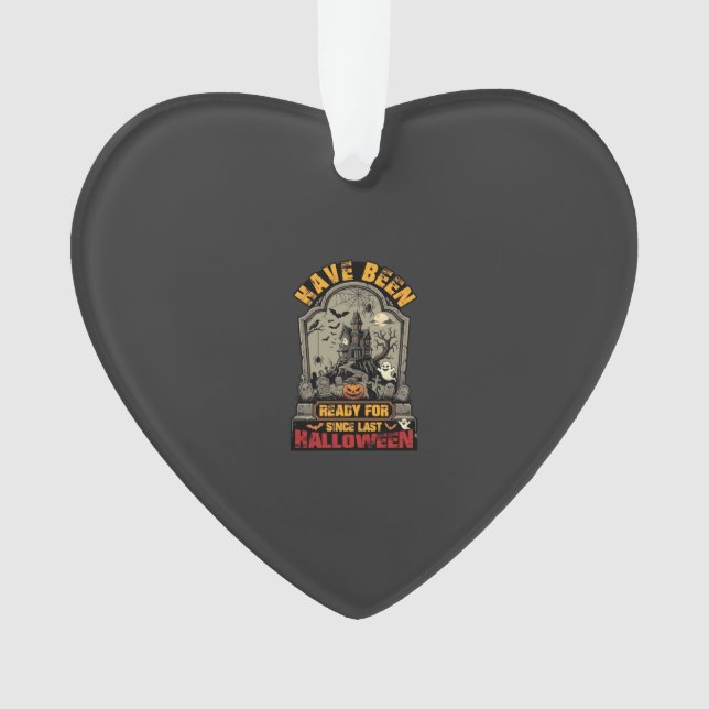 Hallowen Spukhaus Grabstein Bereit Ornament (Vorderseite)