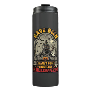 Hallowen Spukhaus Grabstein Bereit Thermosbecher