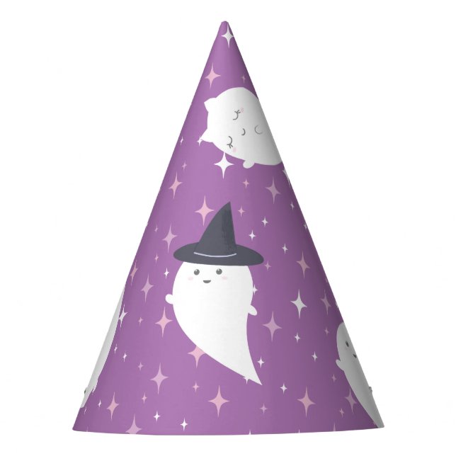 Hallowen Witch Ghost Birthday Party Hat Partyhütchen (Vorderseite)