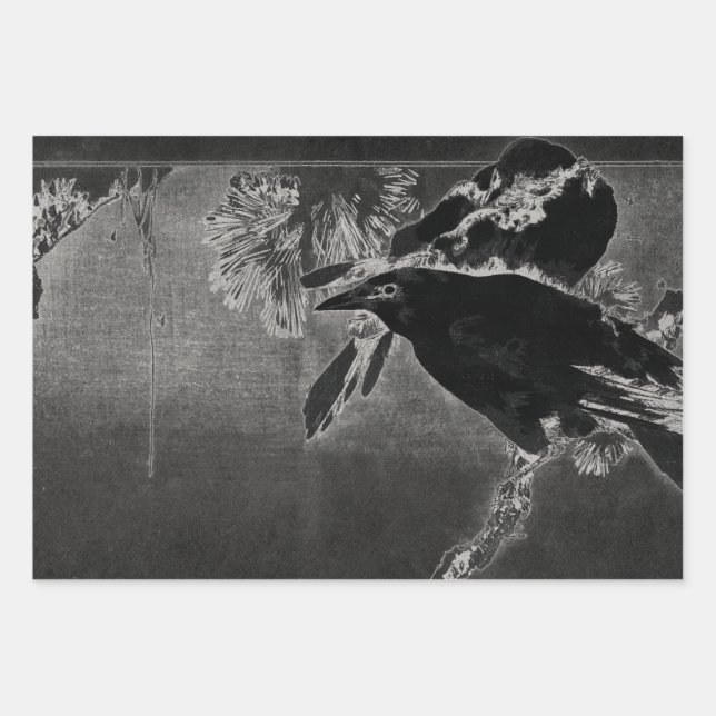 HALLOWEN Wrapping Paper Flat Sheet Set 3 Geschenkpapier Set (Vorderseite)