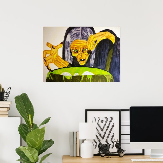 HALLOWEWECH WITCH UND IHR CAULDRON POSTER (Heimbüro)