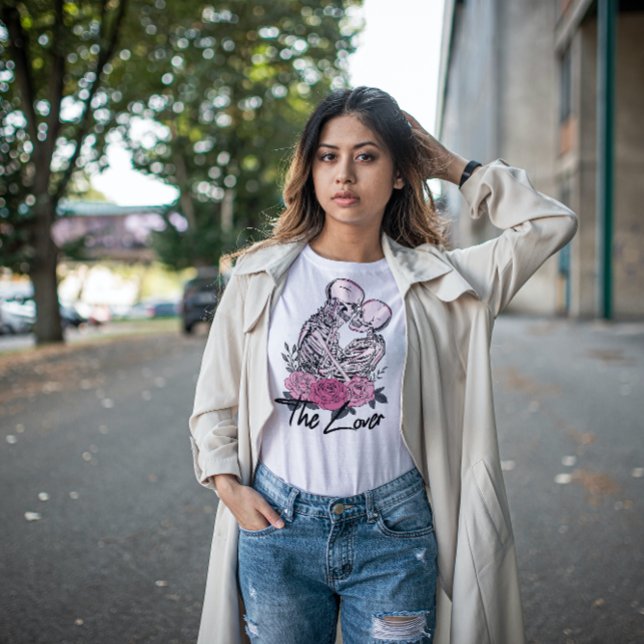 HALLOWEWEDER DIE LOVER FLORAL SKELETON COUPLE ROMA T-Shirt (Von Creator hochgeladen)