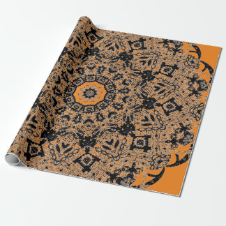 HALLOWEWEEN BLACK LACE ORANGE GIFT Wrapping Paper Geschenkpapier