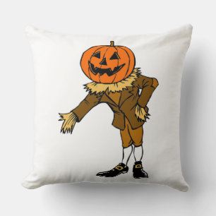 HALLOWEWEEN PUMPKIN HEAD SCARECROW PILGRIM KISSEN
