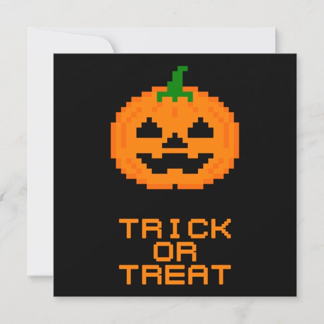 HALLOWEWEEN PUMPKIN - TRICK ODER BEHANDLUNG KARTE (Vorderseite)