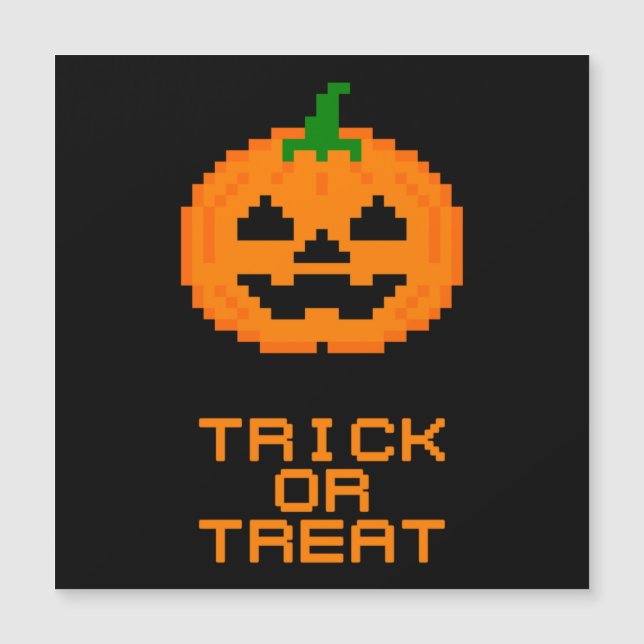 HALLOWEWEEN PUMPKIN - TRICK ODER BEHANDLUNG Magnet (Vorderseite)